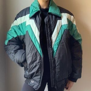 Vintage Chevron Ski Jacket